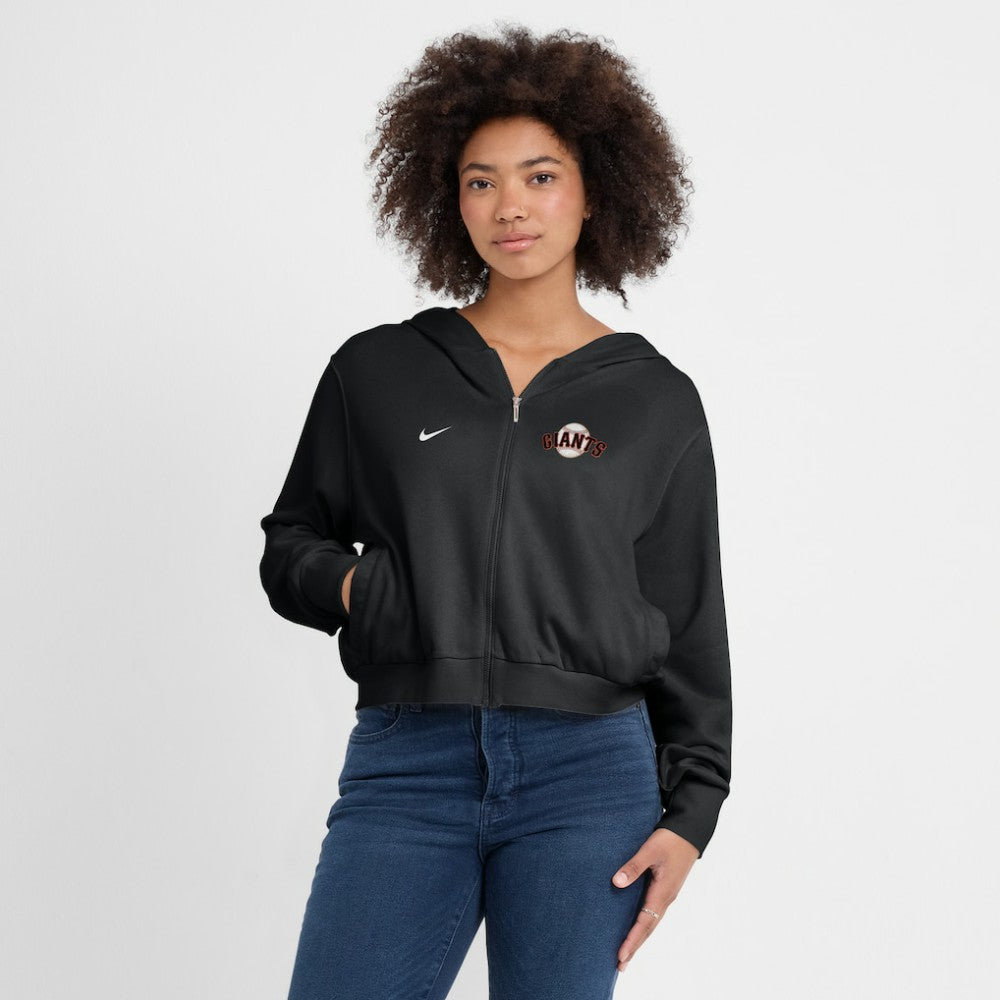 San Francisco Giants Nike Women's Cropped Chill Full-Zip Hoodie - MLB