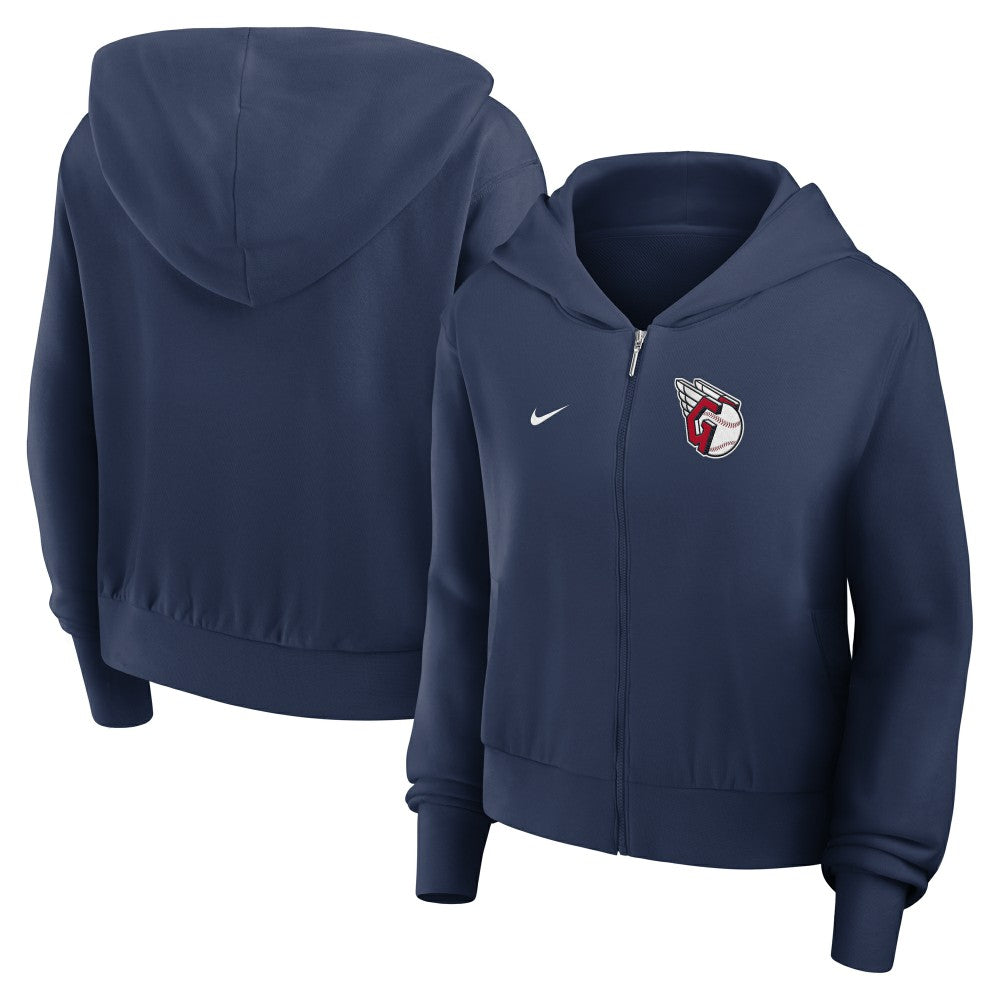 Cleveland Guardians Nike Women's Cropped Chill Full-Zip Hoodie - MLB