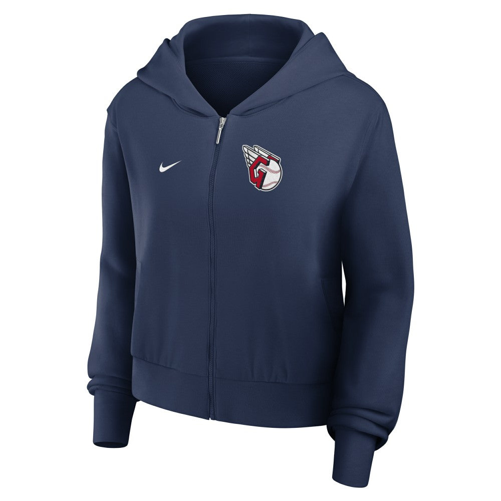 Cleveland Guardians Nike Women's Cropped Chill Full-Zip Hoodie - MLB