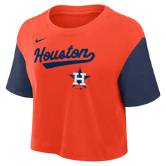Houston Astros Nike Women's Script Dri-FIT Cropped T-Shirt - MLB