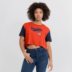 Houston Astros Nike Women's Script Dri-FIT Cropped T-Shirt - MLB