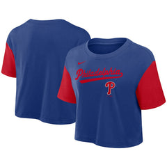 Philadelphia Phillies Nike Women's Script Dri-FIT Cropped T-Shirt - MLB
