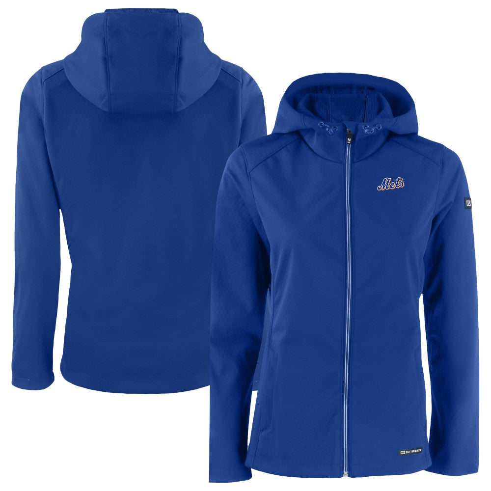 New York Mets Cutter & Buck Women's Evoke Eco Softshell Recycled Full-Zip Jacket - MLB