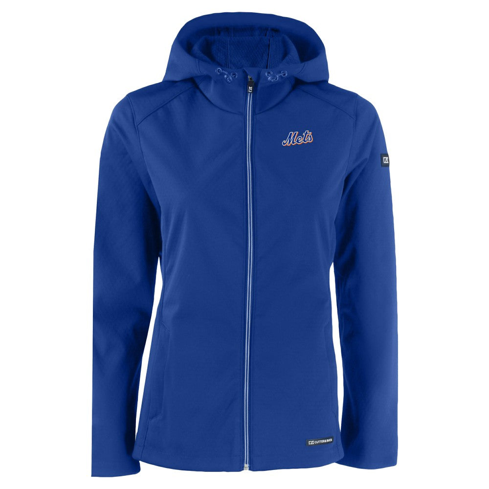 New York Mets Cutter & Buck Women's Evoke Eco Softshell Recycled Full-Zip Jacket - MLB