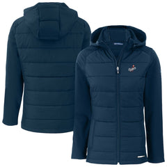 Los Angeles Dodgers Cutter & Buck Women's  Evoke Hybrid Eco Softshell Recycled Full-Zip Hoodie Jacket - MLB
