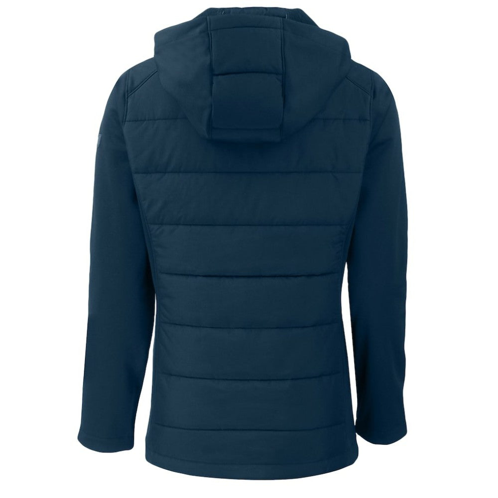 Seattle Mariners Cutter & Buck Women's  Evoke Hybrid Eco Softshell Recycled Full-Zip Hoodie Jacket - MLB