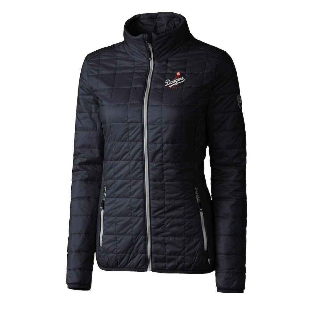 Los Angeles Dodgers Cutter & Buck Women's Rainier PrimaLoft Eco Insulated Full-Zip Puffer Jacket - MLB