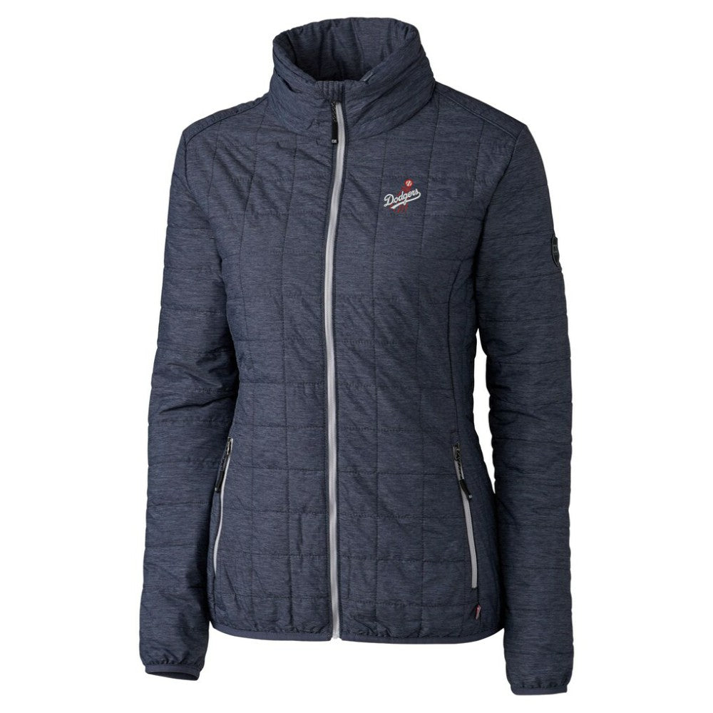 Los Angeles Dodgers Cutter & Buck Women's Rainier PrimaLoft Eco Insulated Full-Zip Puffer Jacket - MLB