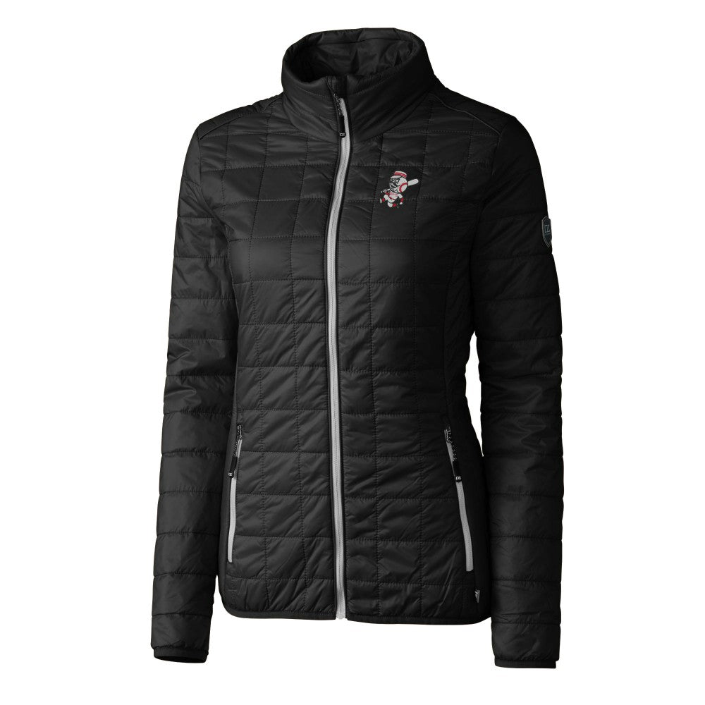 Cincinnati Reds Cutter & Buck Women's Cooperstown Collection Rainier PrimaLoft Eco Insulated Full-Zip Puffer Jacket - MLB
