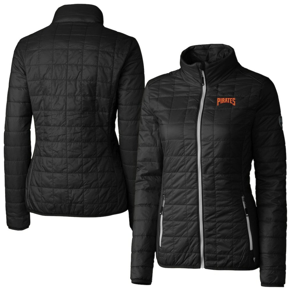 Pittsburgh Pirates Cutter & Buck Women's Rainier PrimaLoft Eco Insulated Full-Zip Puffer Jacket - MLB