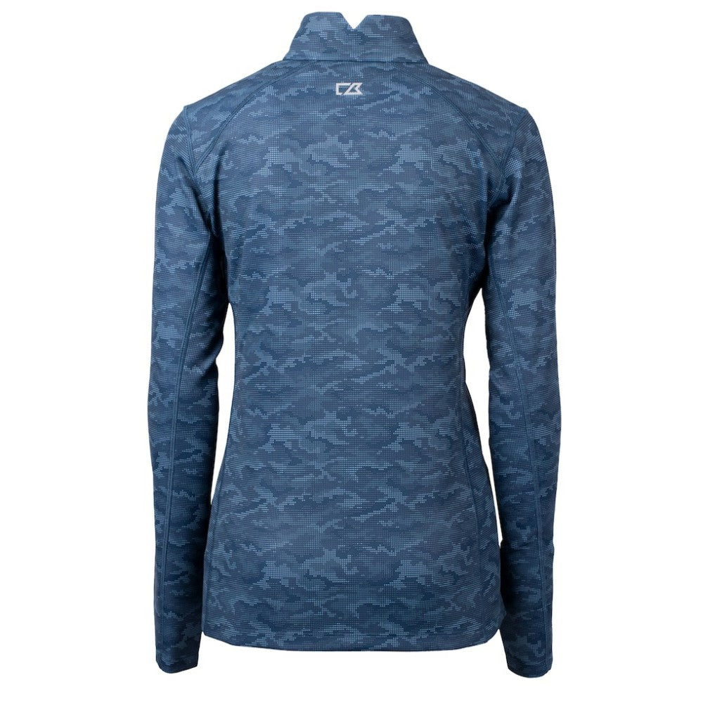 Seattle Mariners Cutter & Buck Women's  Traverse Camo Print Stretch Quarter-Zip Top - MLB