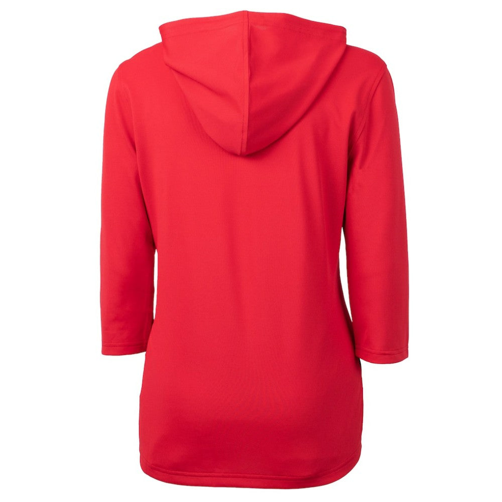 St. Louis Cardinals Cutter & Buck Women's Cooperstown Collection DryTec Virtue Eco Pique Recycled 3/4-Sleeve Half-Zip Pullover Hoodie - MLB