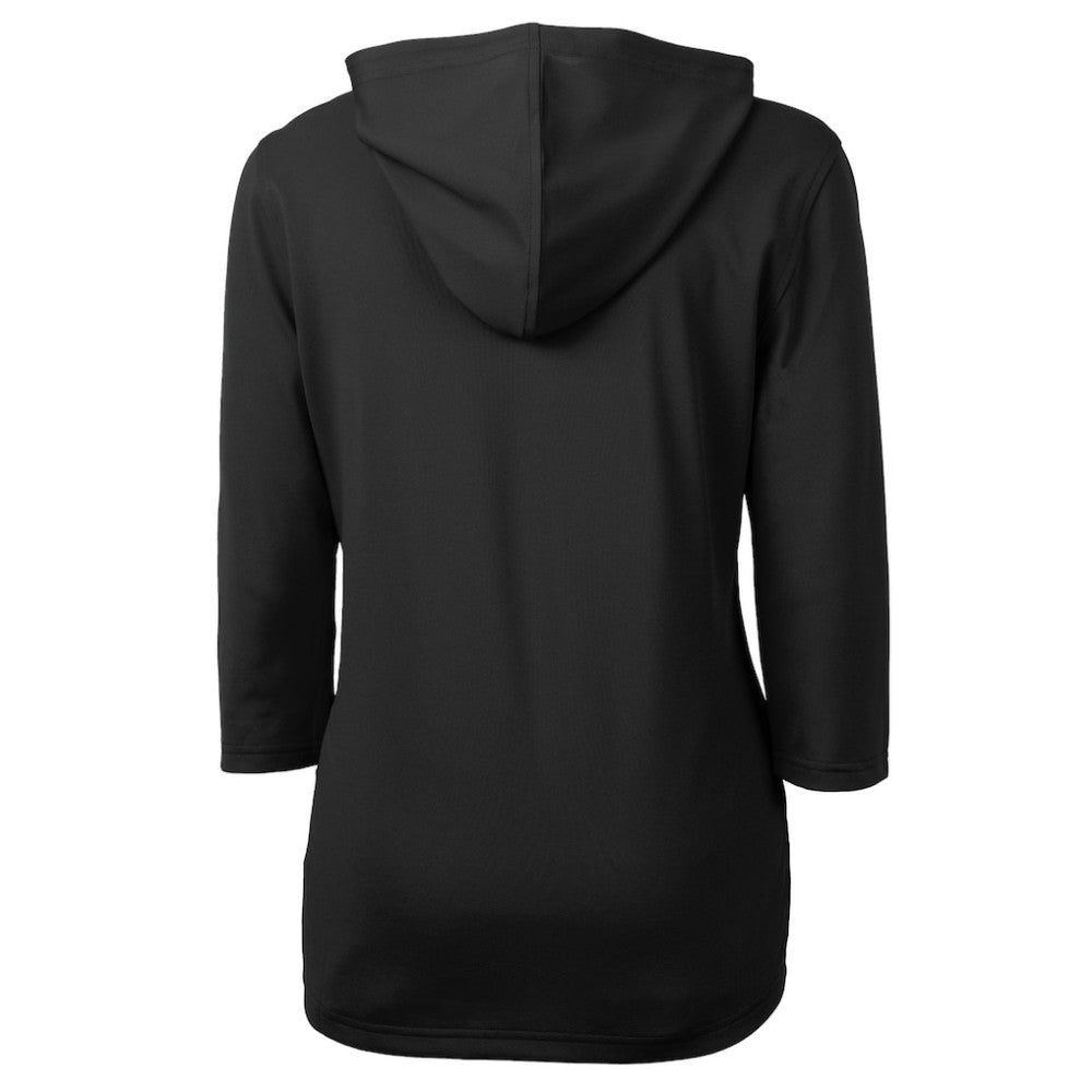 Pittsburgh Pirates Cutter & Buck Women's  DryTec Virtue Eco Pique Recycled 3/4-Sleeve Half-Zip Pullover Hoodie - MLB