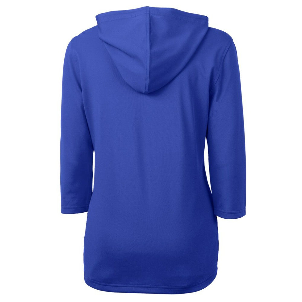 Seattle Mariners Cutter & Buck Women's  DryTec Virtue Eco Pique Recycled 3/4-Sleeve Half-Zip Pullover Hoodie - MLB