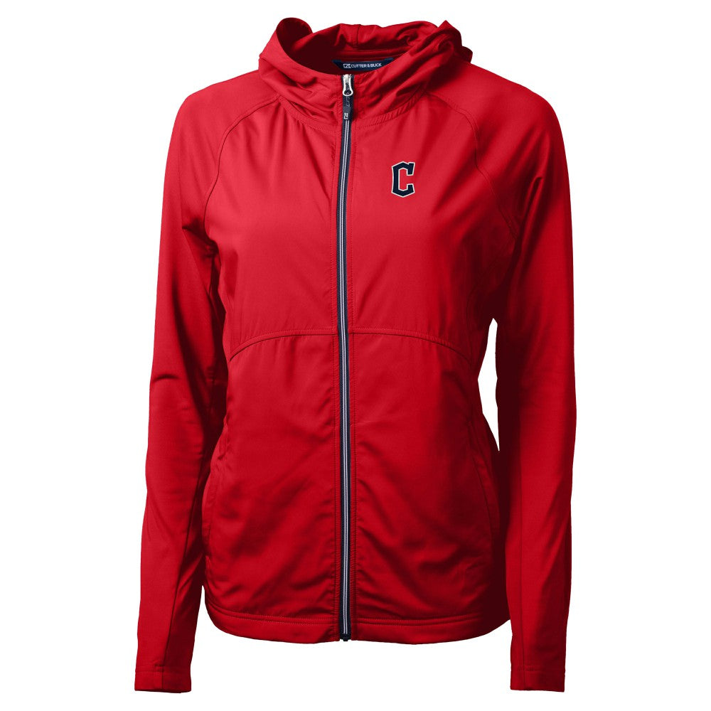 Cleveland Guardians Cutter & Buck Women's  Adapt Eco Knit Hybrid Recycled Full-Zip Hoodie - MLB
