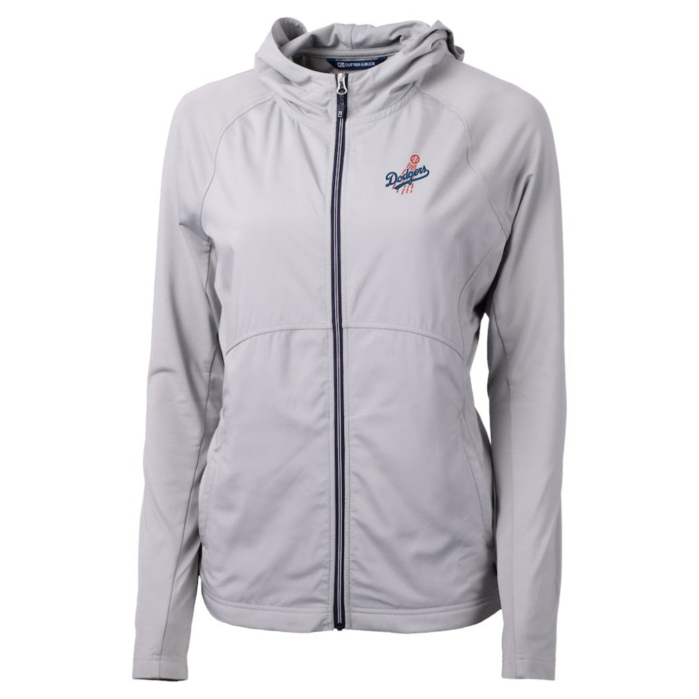 Los Angeles Dodgers Cutter & Buck Women's  Adapt Eco Knit Hybrid Recycled Full-Zip Hoodie - MLB