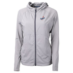 Los Angeles Dodgers Cutter & Buck Women's  Adapt Eco Knit Hybrid Recycled Full-Zip Hoodie - MLB