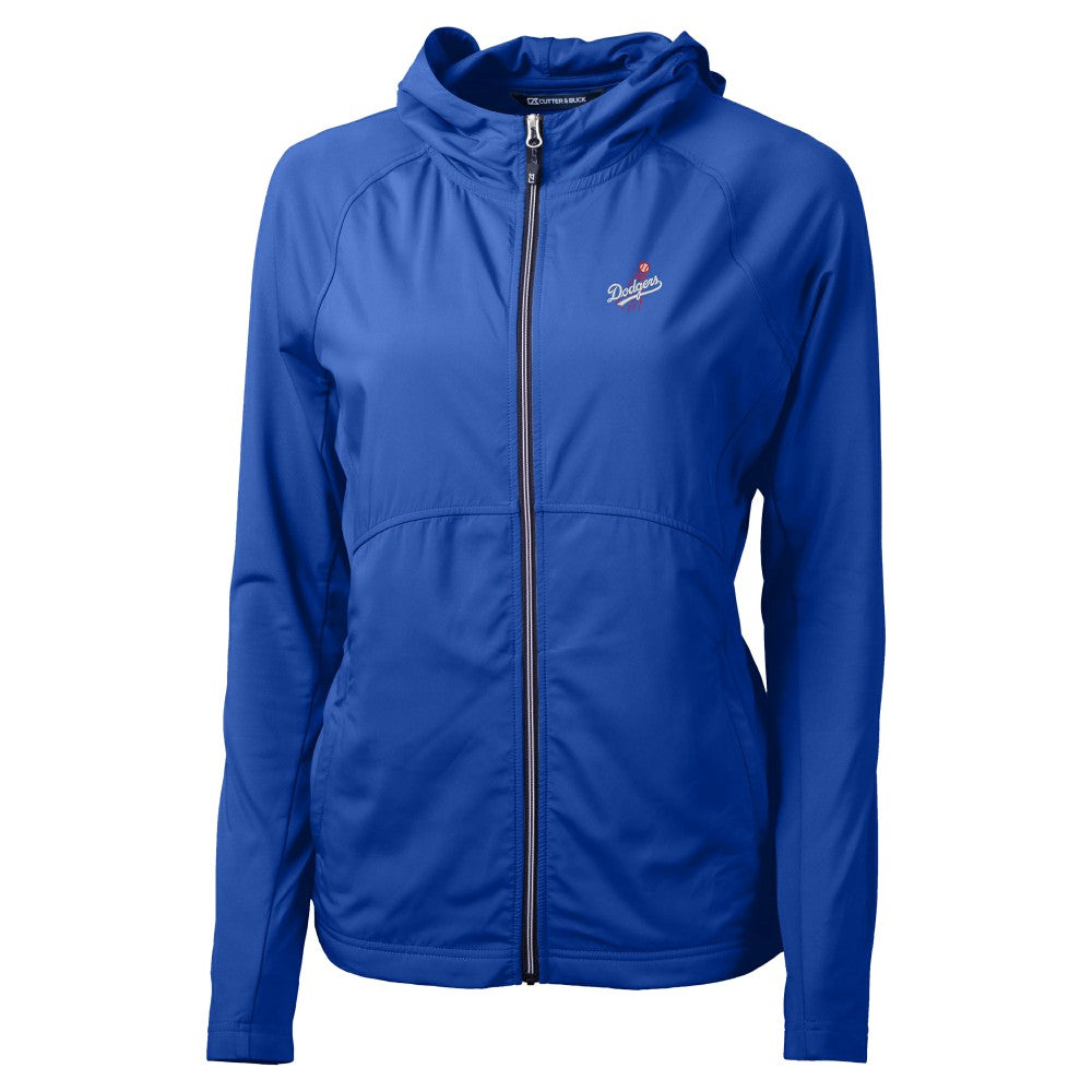 Los Angeles Dodgers Cutter & Buck Women's  Adapt Eco Knit Hybrid Recycled Full-Zip Hoodie - MLB