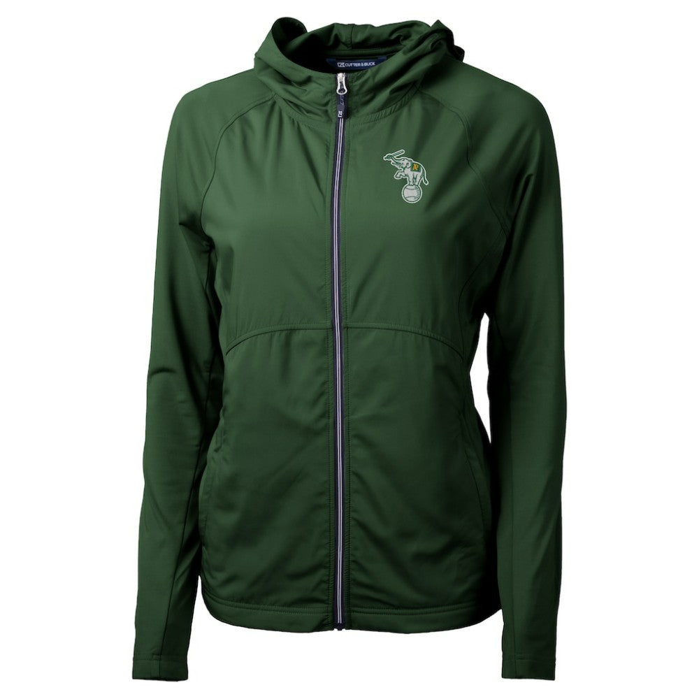 Athletics Cutter & Buck Women's Adapt Eco Knit Hybrid Recycled Full-Zip Hoodie - MLB