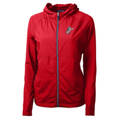 Cincinnati Reds Cutter & Buck Women's Cooperstown Collection Adapt Eco Knit Hybrid Recycled Full-Zip Hoodie - MLB