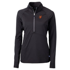 Baltimore Orioles Cutter & Buck Women's  DryTec Adapt Eco Knit Stretch Recycled Raglan Half-Zip Top - MLB