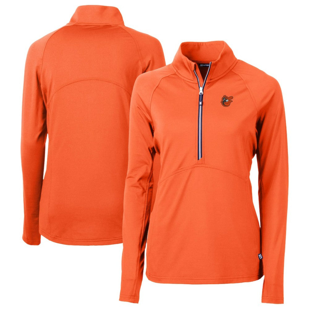 Baltimore Orioles Cutter & Buck Women's  DryTec Adapt Eco Knit Stretch Recycled Raglan Half-Zip Top - MLB