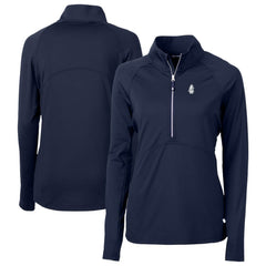 Chicago Cubs Cutter & Buck Women's Cooperstown Collection DryTec Adapt Eco Knit Stretch Recycled Raglan Half-Zip Top - MLB