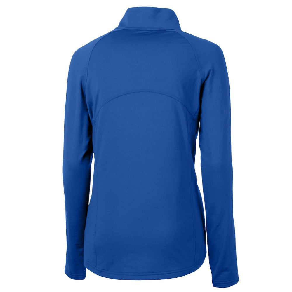 Los Angeles Dodgers Cutter & Buck Women's  DryTec Adapt Eco Knit Stretch Recycled Raglan Half-Zip Top - MLB