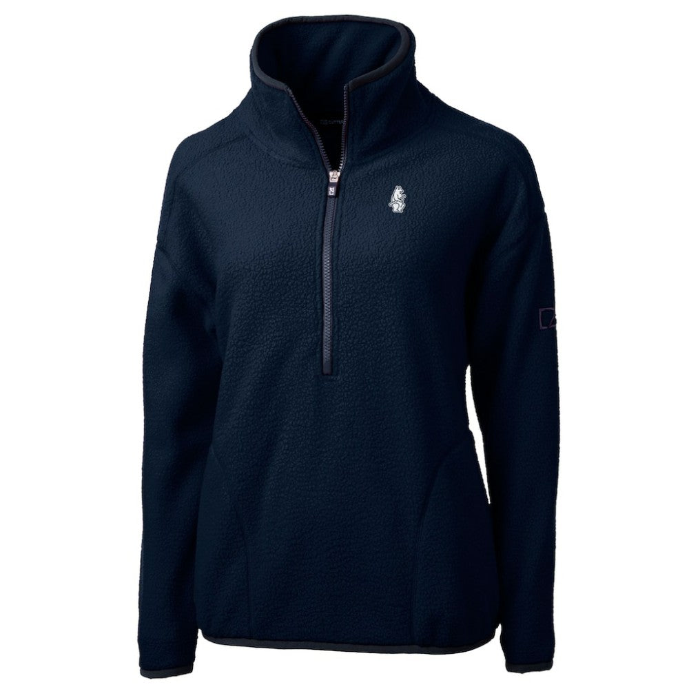 Chicago Cubs Cutter & Buck Women's Cooperstown Collection Cascade Eco Sherpa Fleece Half-Zip Pullover Jacket - MLB