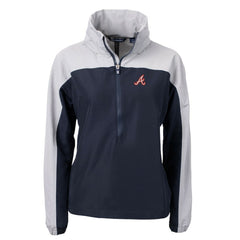 Atlanta Braves Cutter & Buck Women's  Charter Eco Recycled Half-Zip Anorak Jacket - MLB