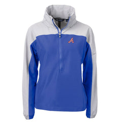 Atlanta Braves Cutter & Buck Women's  Charter Eco Recycled Half-Zip Anorak Jacket - MLB