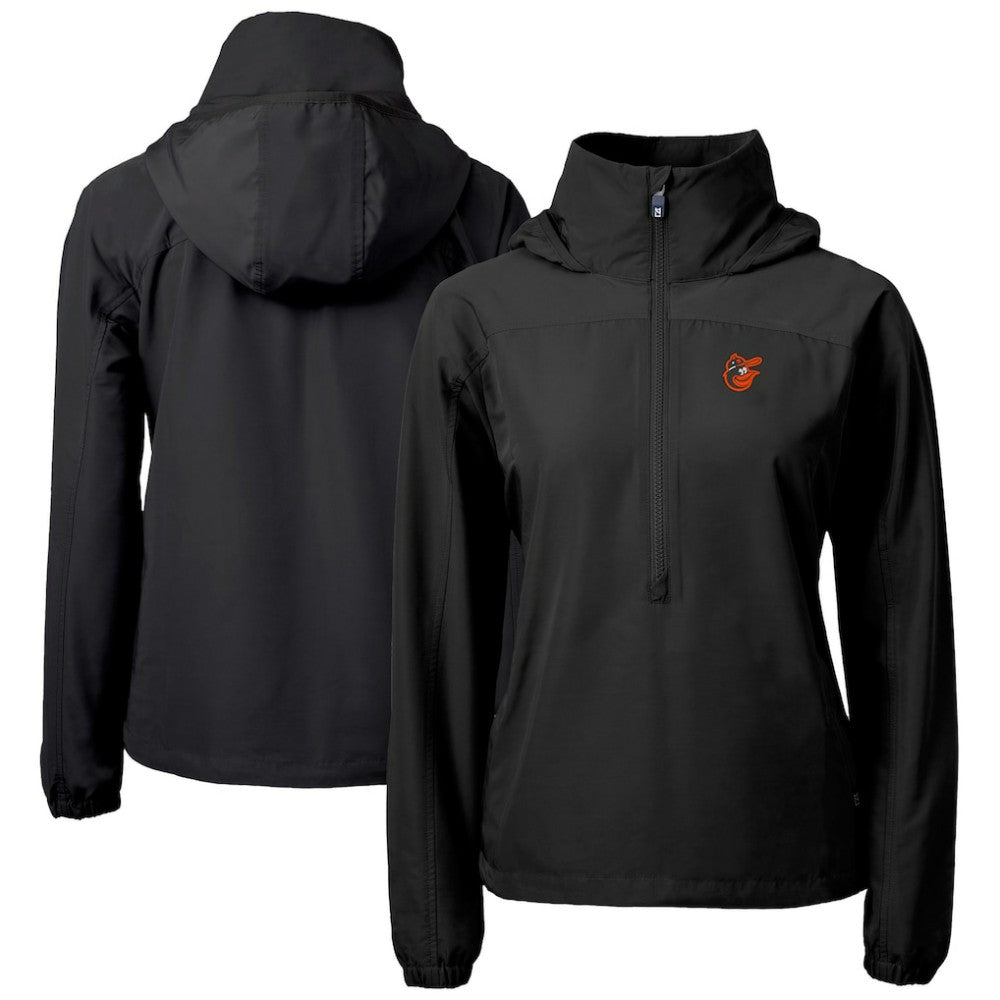 Baltimore Orioles Cutter & Buck Women's  Charter Eco Recycled Half-Zip Anorak Jacket - MLB