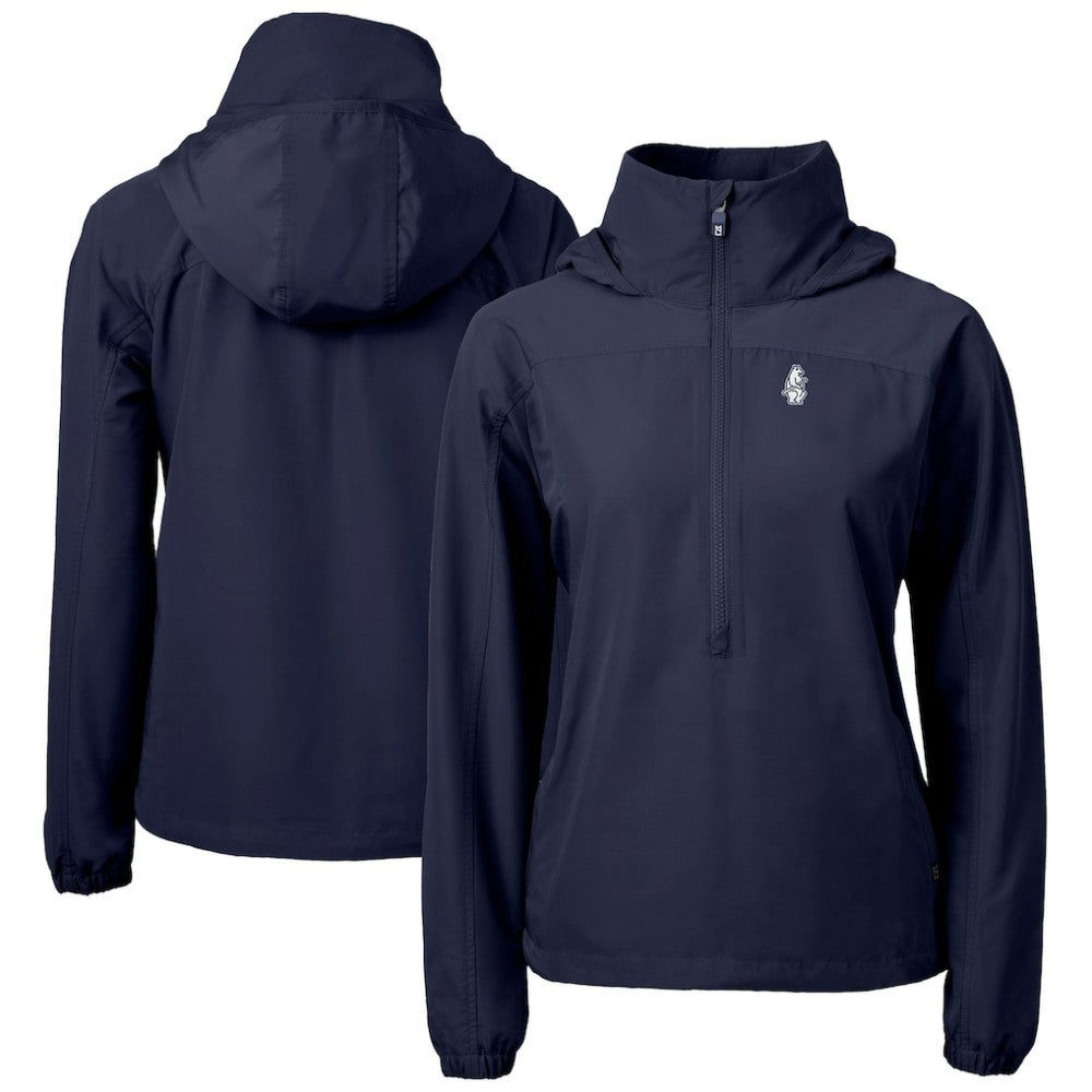 Chicago Cubs Cutter & Buck Women's Cooperstown Collection Charter Eco Recycled Half-Zip Anorak Jacket - MLB