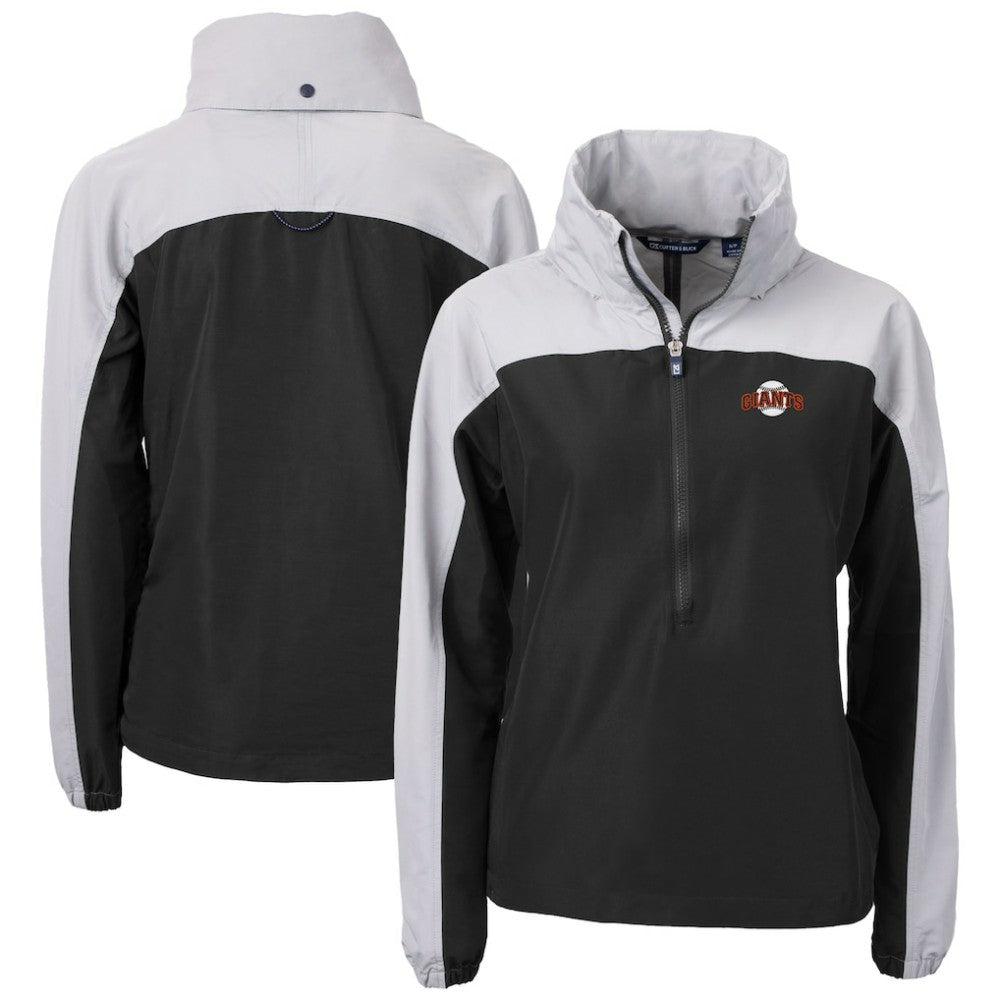 San Francisco Giants Cutter & Buck Women's  Charter Eco Recycled Half-Zip Anorak Jacket - MLB
