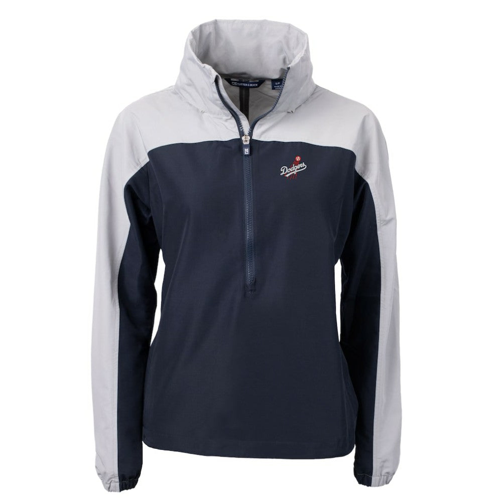 Los Angeles Dodgers Cutter & Buck Women's  Charter Eco Recycled Half-Zip Anorak Jacket - MLB