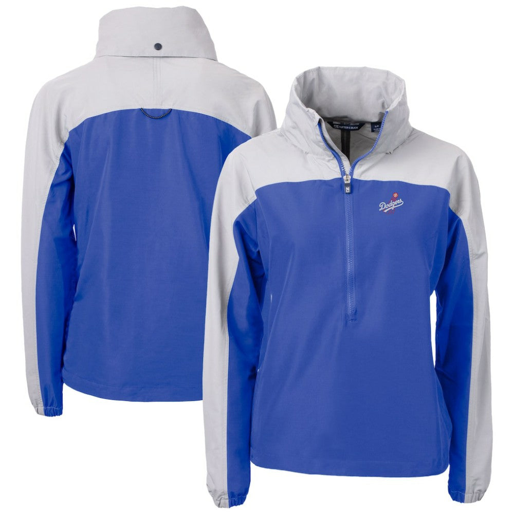 Los Angeles Dodgers Cutter & Buck Women's  Charter Eco Recycled Half-Zip Anorak Jacket - MLB