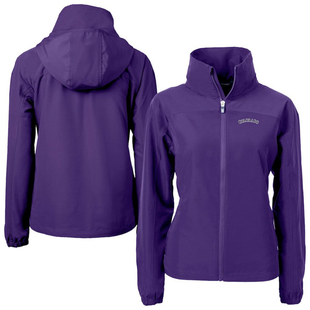 Colorado Rockies Cutter & Buck Women's Charter Eco Recycled Full-Zip Jacket - MLB