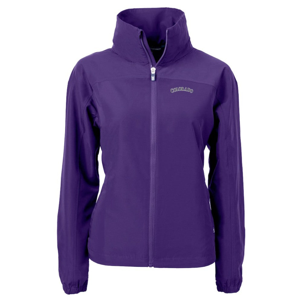 Colorado Rockies Cutter & Buck Women's Charter Eco Recycled Full-Zip Jacket - MLB