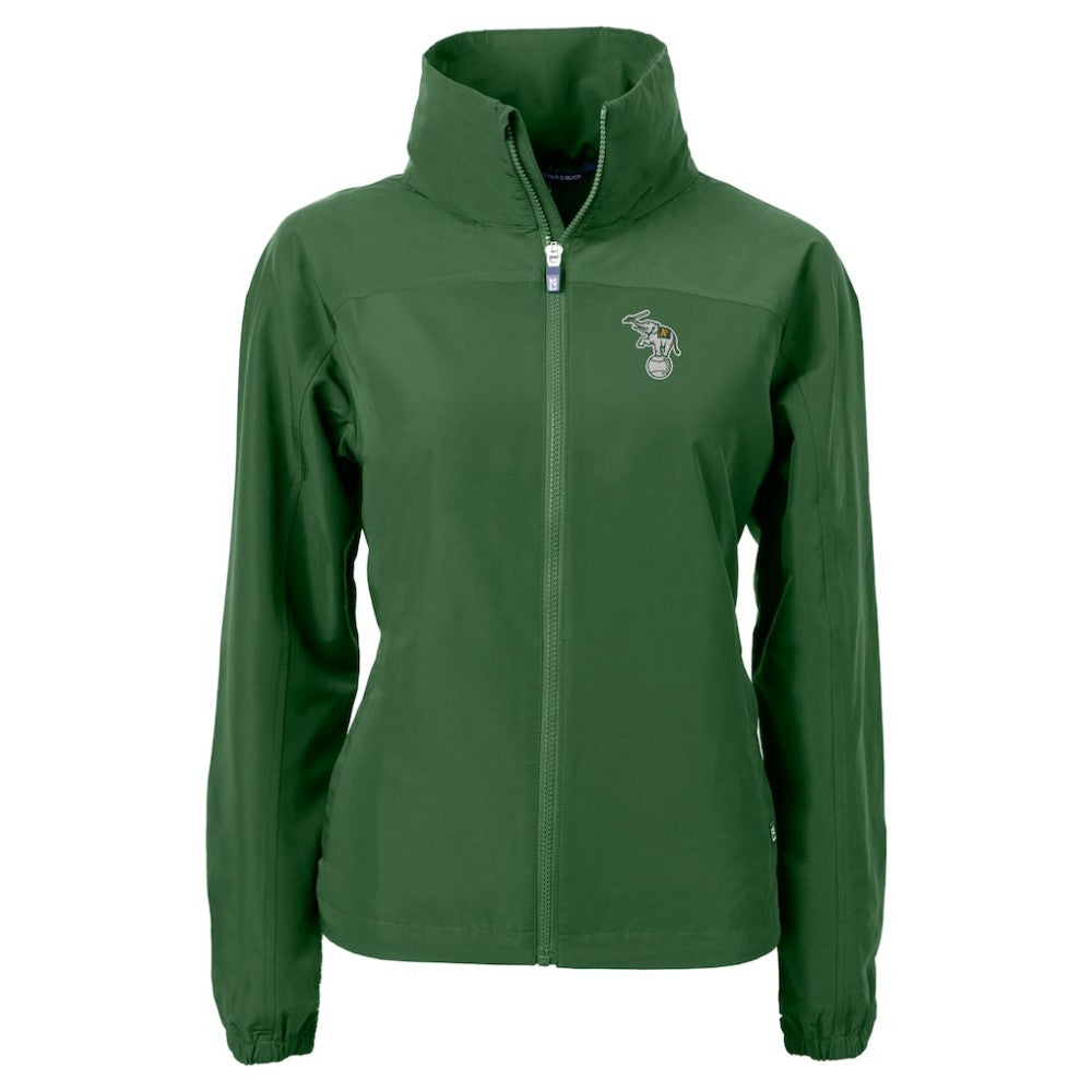 Athletics Cutter & Buck Women's Charter Eco Recycled Full-Zip Jacket - MLB