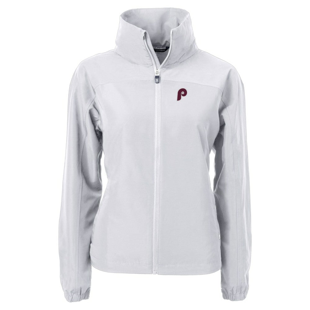 Philadelphia Phillies Cutter & Buck Women's Cooperstown Collection Charter Eco Recycled Full-Zip Jacket - MLB