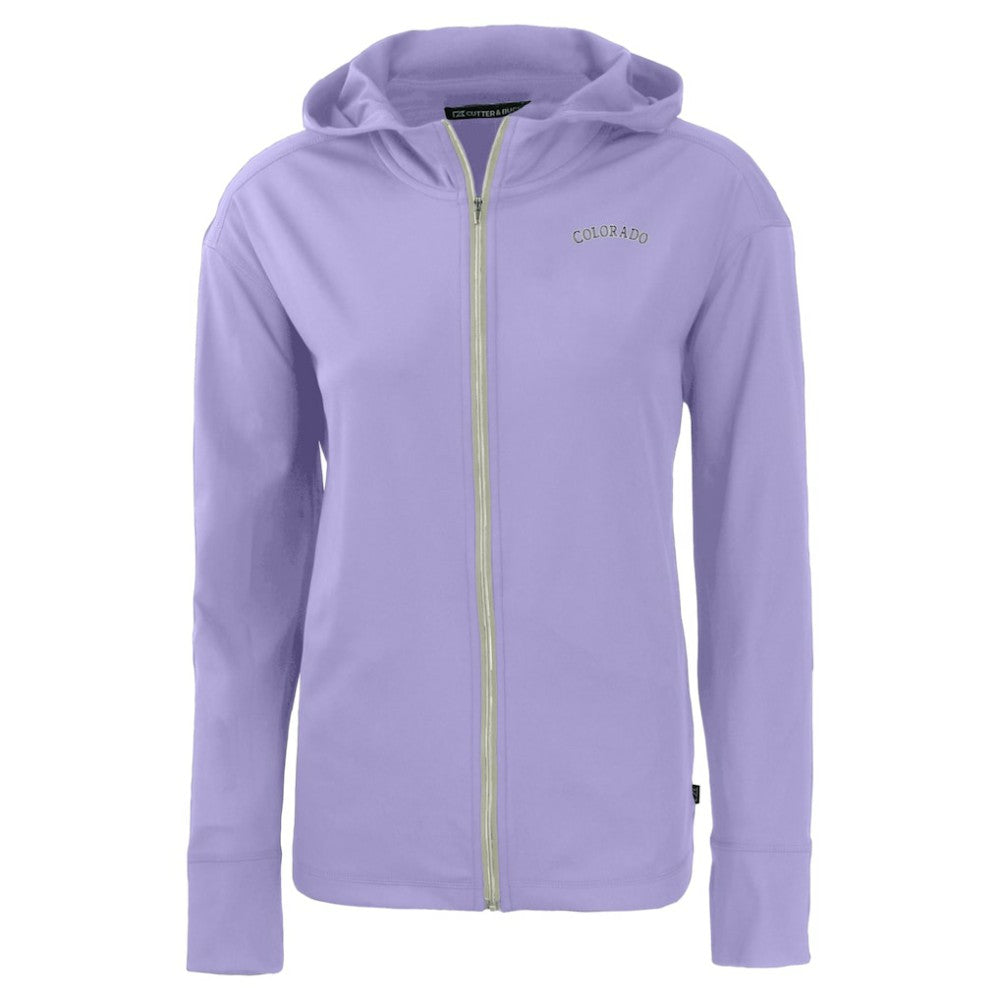 Colorado Rockies Cutter & Buck Women's  Daybreak Eco Recycled Full-Zip Hoodie Jacket - MLB