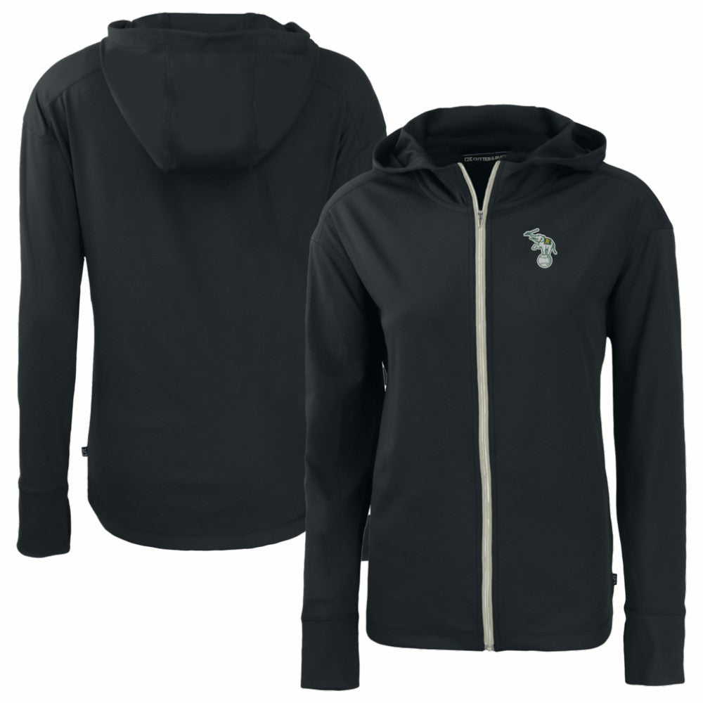 Athletics Cutter & Buck Women's Daybreak Eco Recycled Full-Zip Hoodie Jacket - MLB