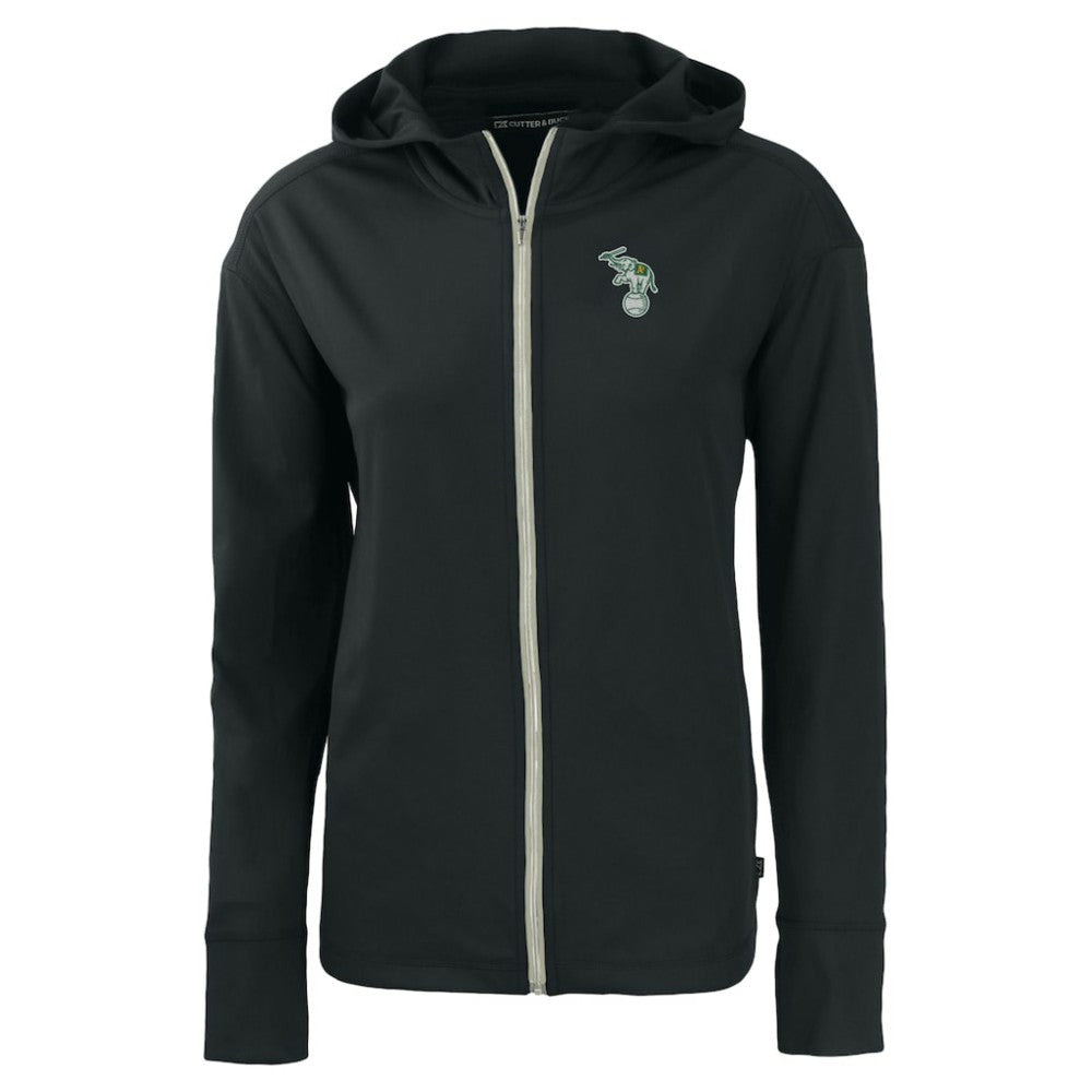 Athletics Cutter & Buck Women's Daybreak Eco Recycled Full-Zip Hoodie Jacket - MLB