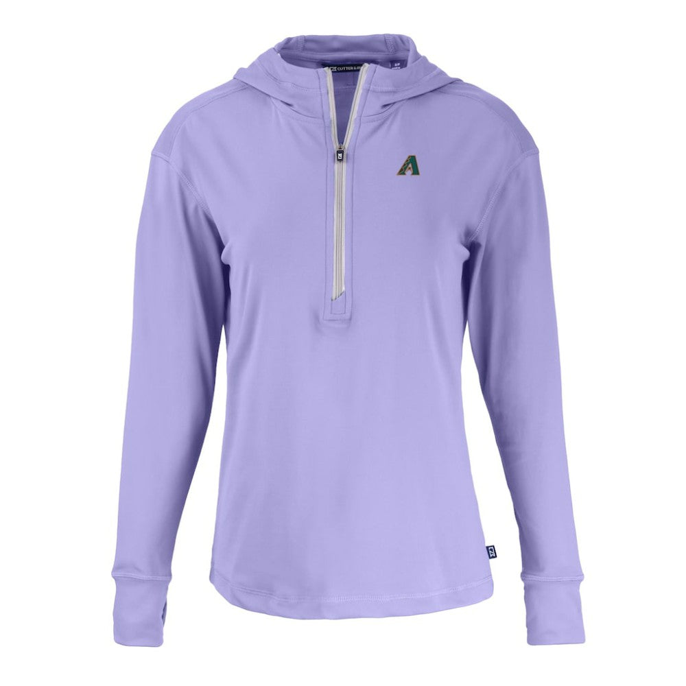Arizona Diamondbacks Cutter & Buck Women's Daybreak Eco Recycled Half-Zip Hoodie - MLB