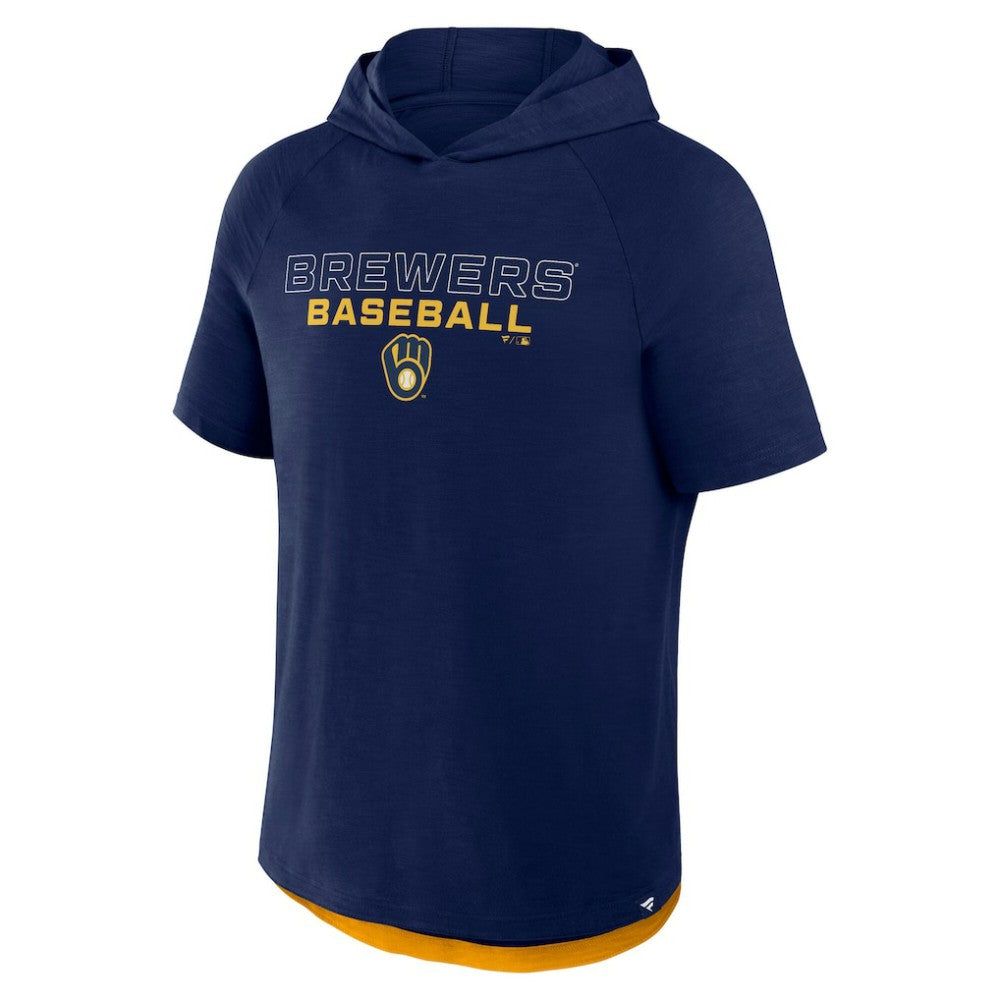 Milwaukee Brewers Fanatics Clubhouse Optimal Play Raglan Hoodie T-Shirt - MLB