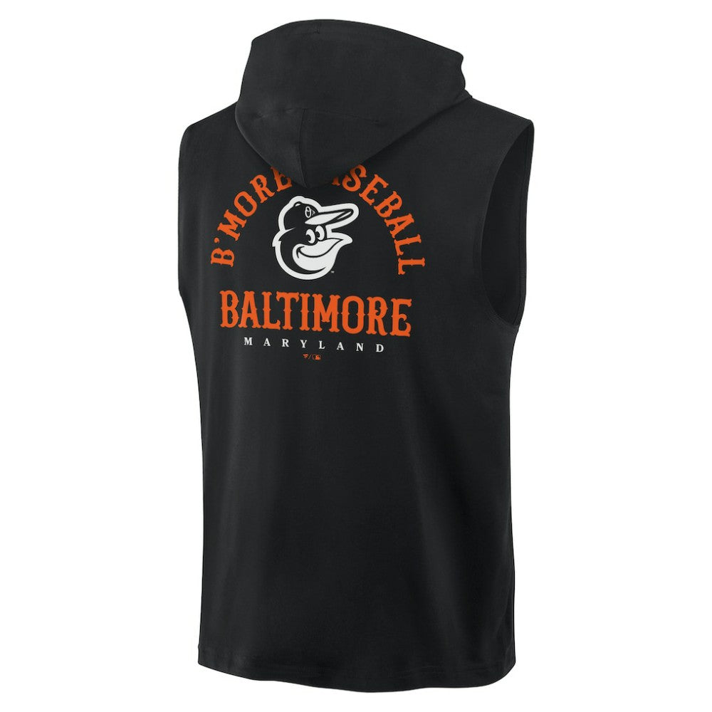 Baltimore Orioles Fanatics Fire Speed Sleeveless Pullover Hoodie - MLB