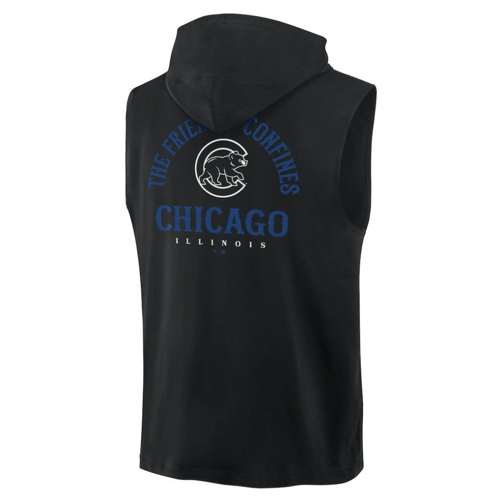 Chicago Cubs Fanatics Fire Speed Sleeveless Pullover Hoodie - MLB