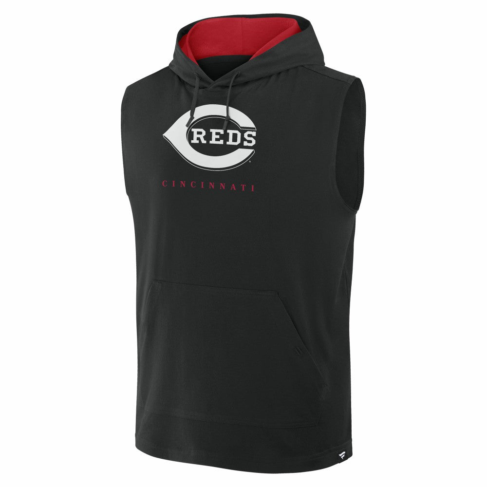 Cincinnati Reds Fanatics Fire Speed Sleeveless Pullover Hoodie - MLB