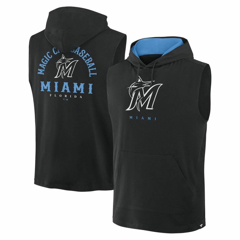 Miami Marlins Fanatics Fire Speed Sleeveless Pullover Hoodie - MLB