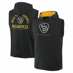 Milwaukee Brewers Fanatics Fire Speed Sleeveless Pullover Hoodie - MLB